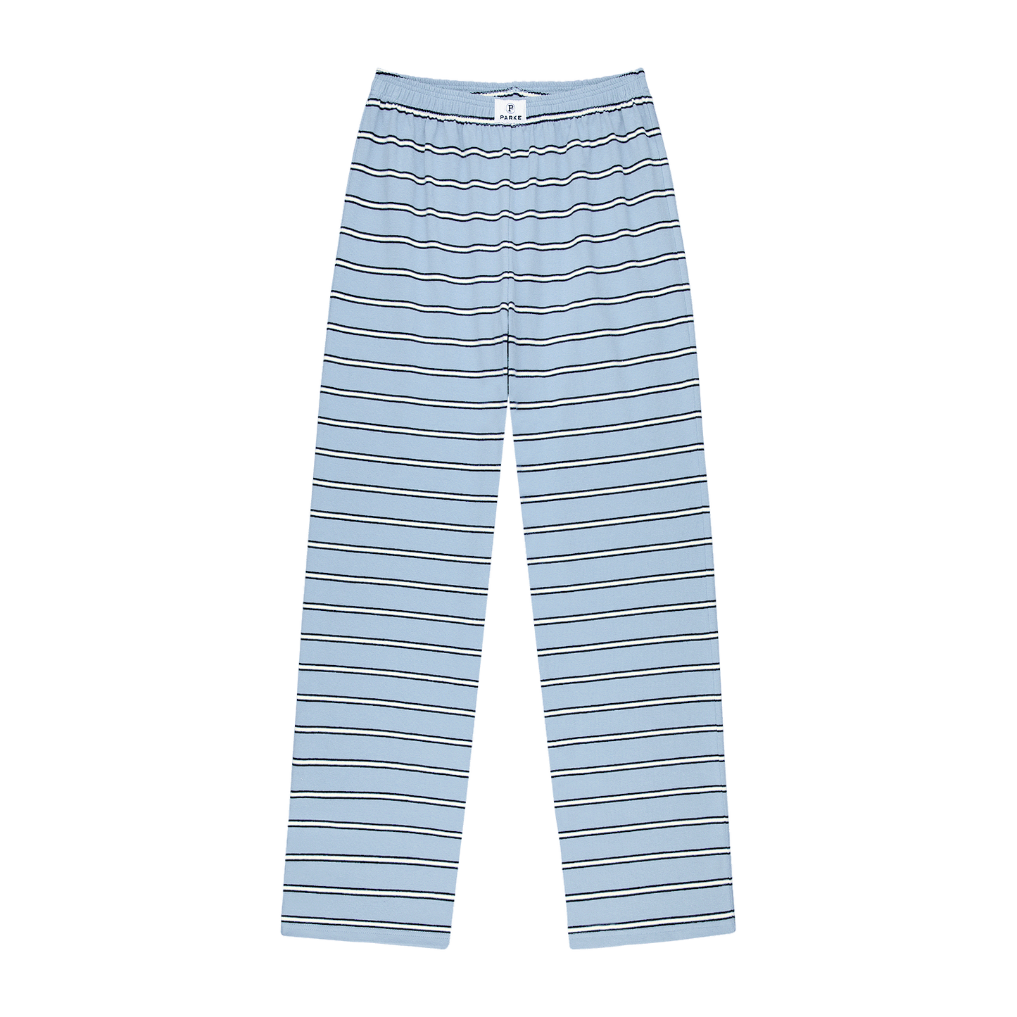Maggie & Emma Striped Cotton Boxer Pants -sky stripe