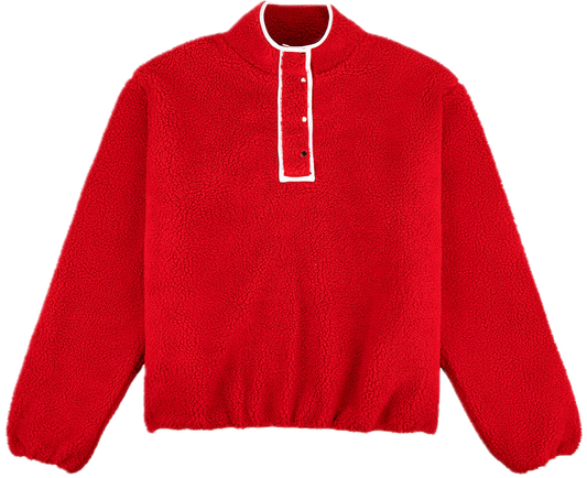 ruby pullover fleece flat lay - ruby