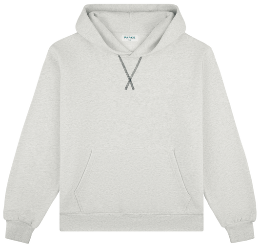 classic hoodie flat lay -heather grey